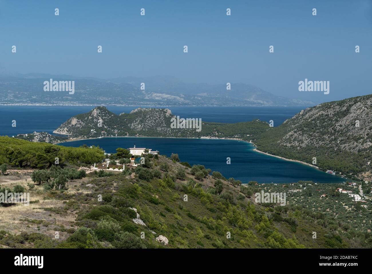 See Vouliagmenis - Heraion, Perachora Corinthia Griechenland. Stockfoto