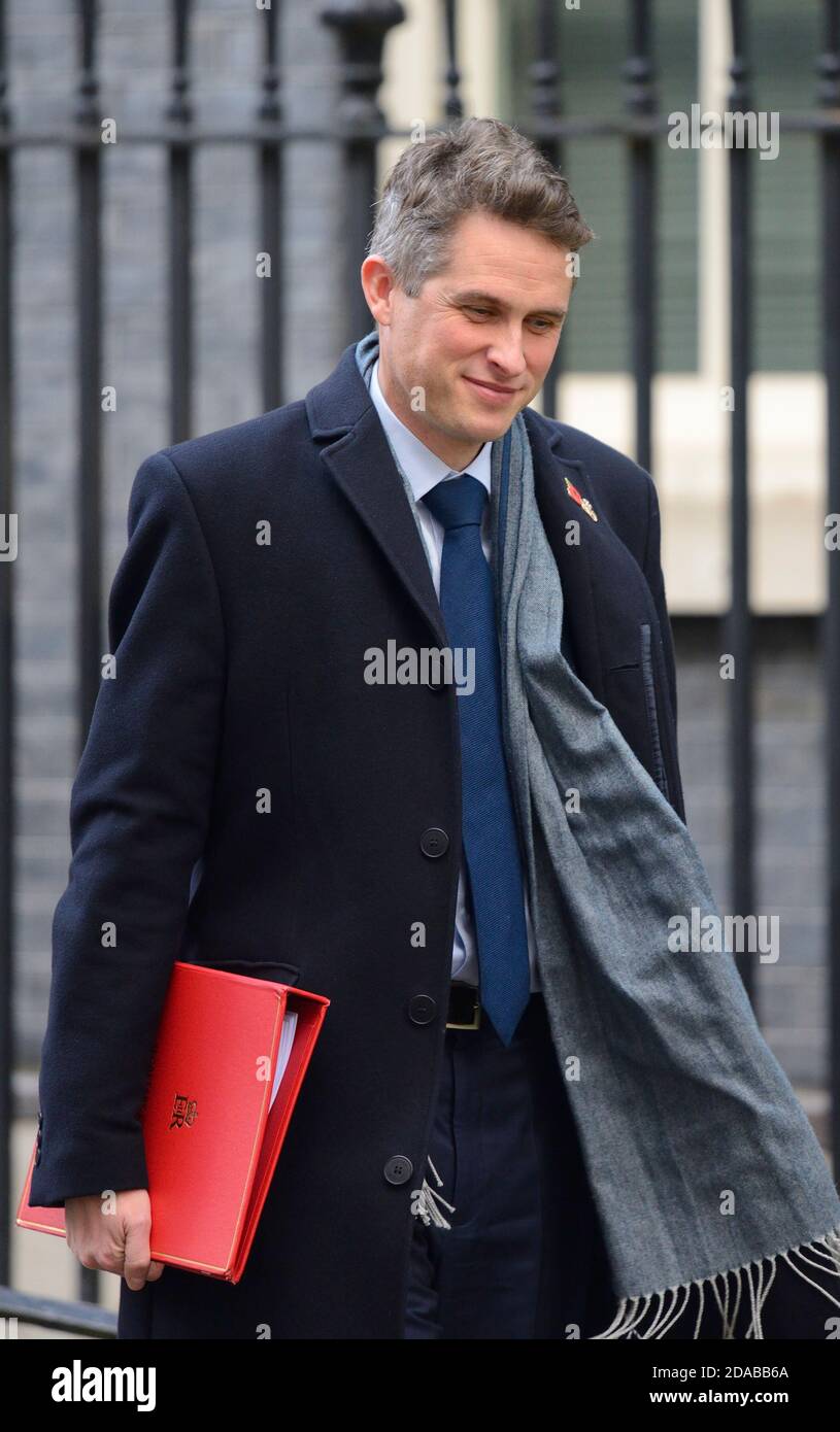 Gavin Williamson MP, Staatssekretär für Bildung, verlässt eine Kabinettssitzung, Downing Street 10. November 2020 Stockfoto