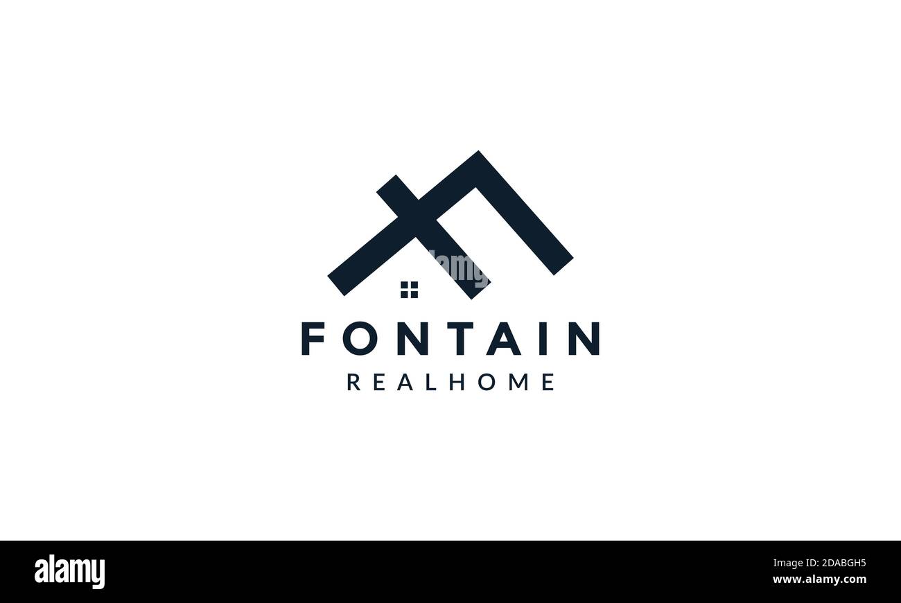 F für Haus Immobilien-Logo Vektor-Symbol Illustration Design Stock Vektor