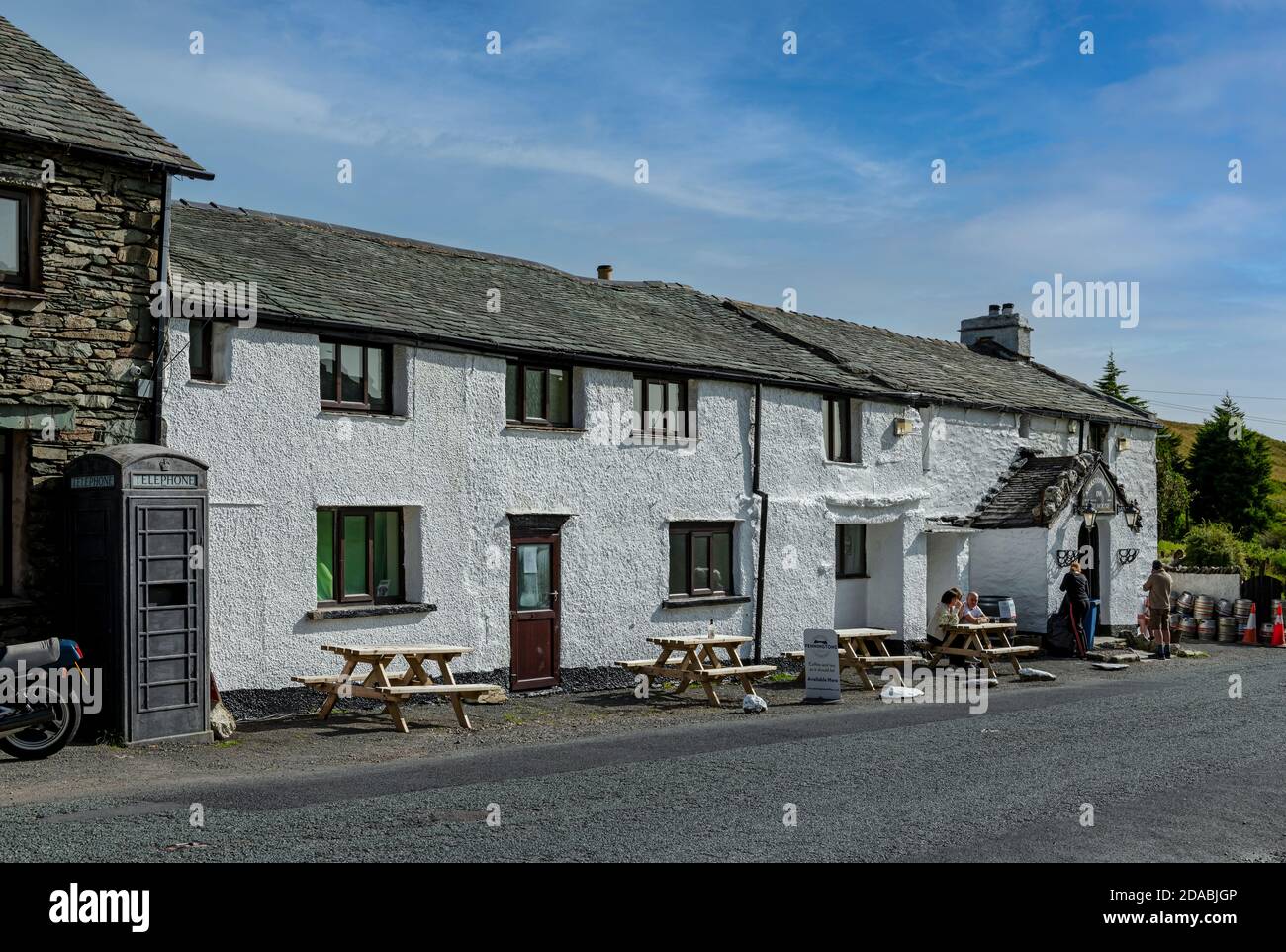 The Kirkstone Pass Inn Pub im Sommer Lake District Cumbria England Vereinigtes Königreich GB Großbritannien Stockfoto