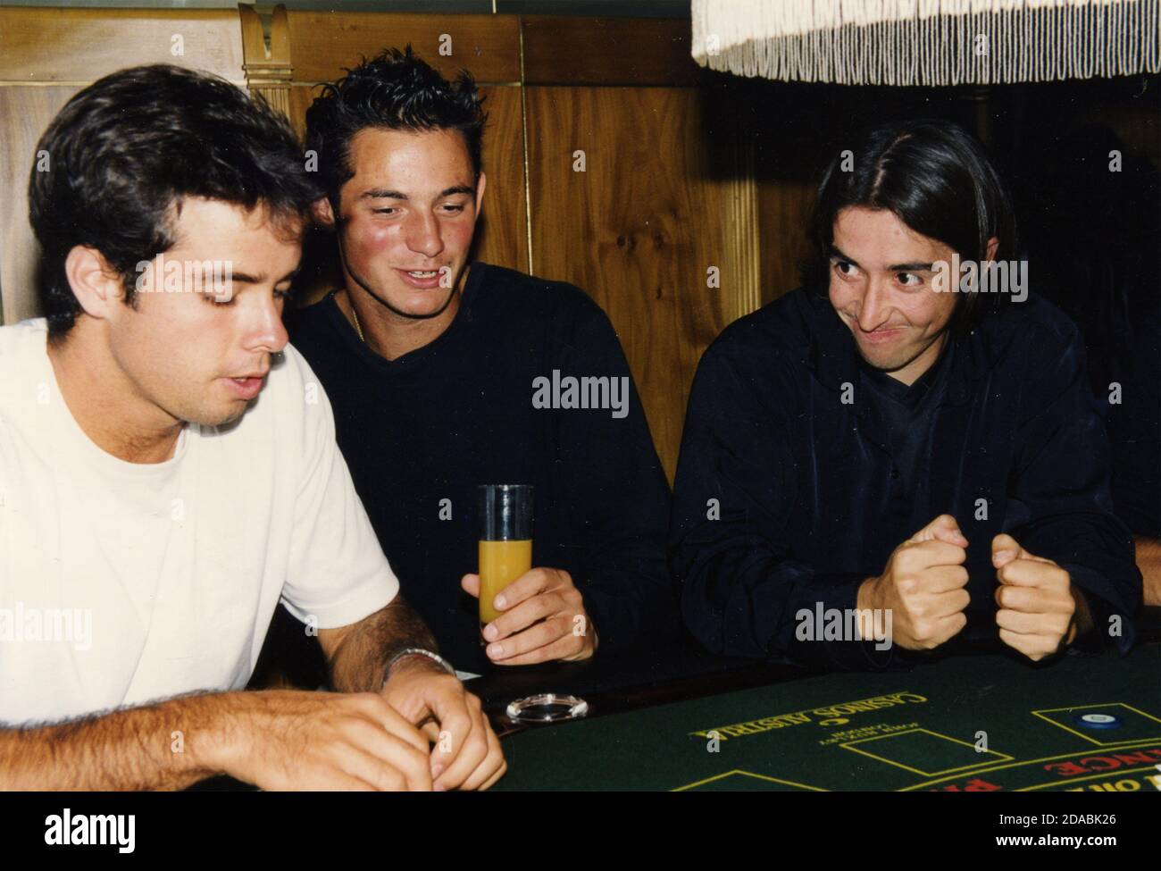 Tennisspieler Fernando Gonzales, Federico Luzzi und Adrian Garcia, 2000 Stockfoto