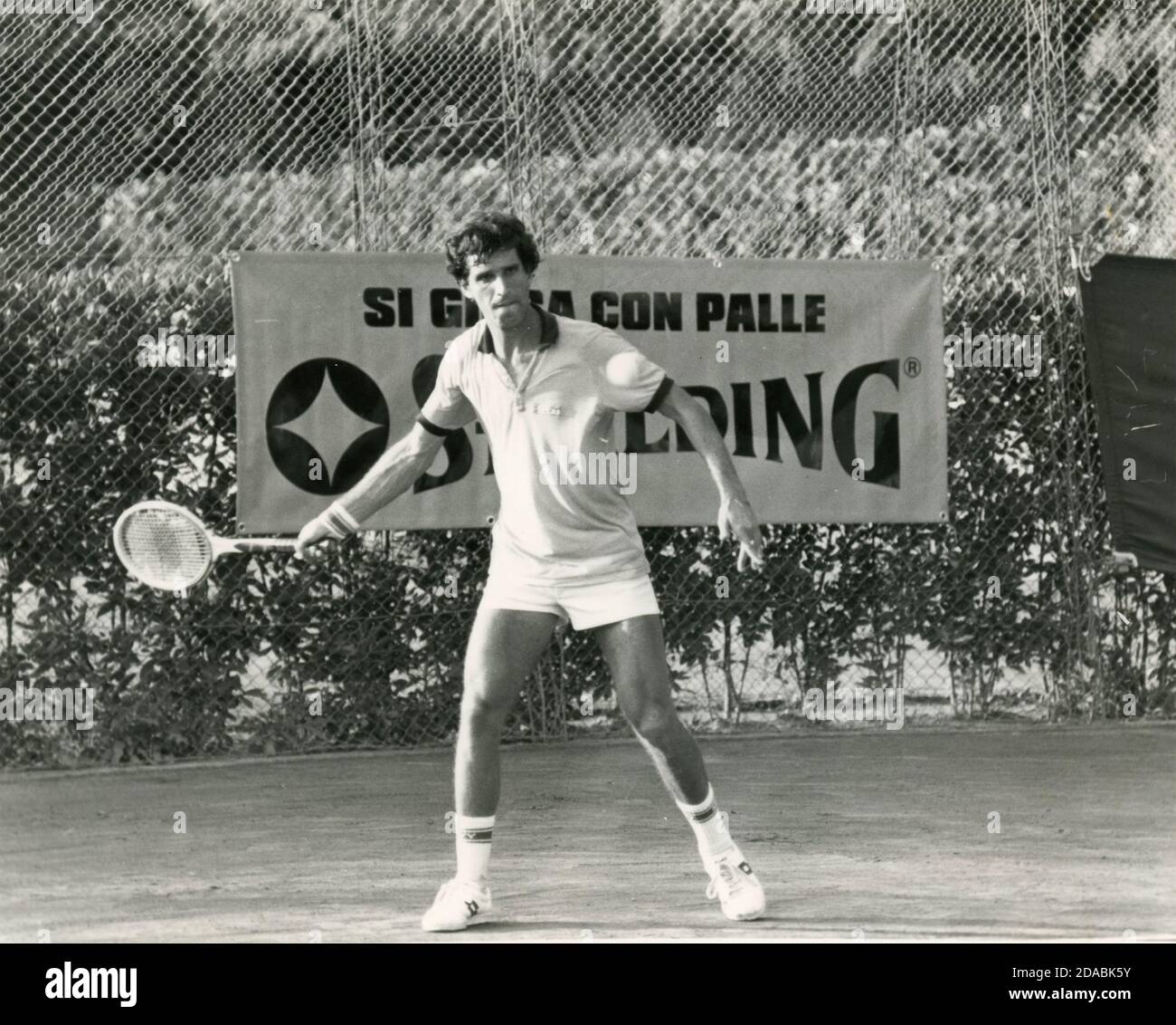 Italienischer Tennisspieler Vittorio Magnelli, 1981 Stockfoto