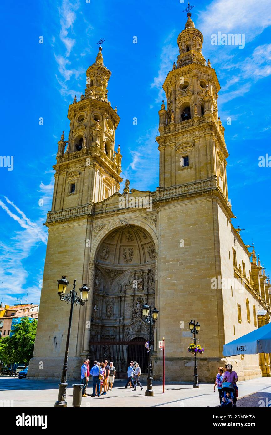 Die Co-Kathedrale von Santa María de la Redonda. Logrono - Logroño, La Rioja, Spanien, Europa Stockfoto