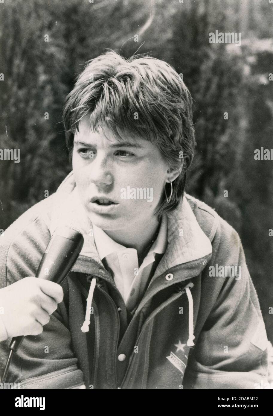 Italienische Tennisspielerin Sandra Cecchini, 80er Jahre Stockfoto