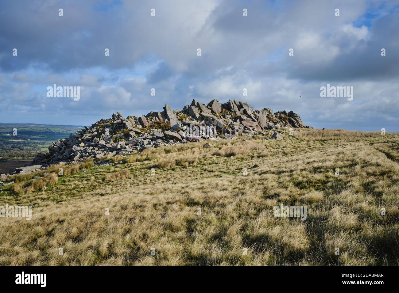 Carn Goedog in den Preseli Mountains von Wales, Steinquelle für Stonehenge Stockfoto