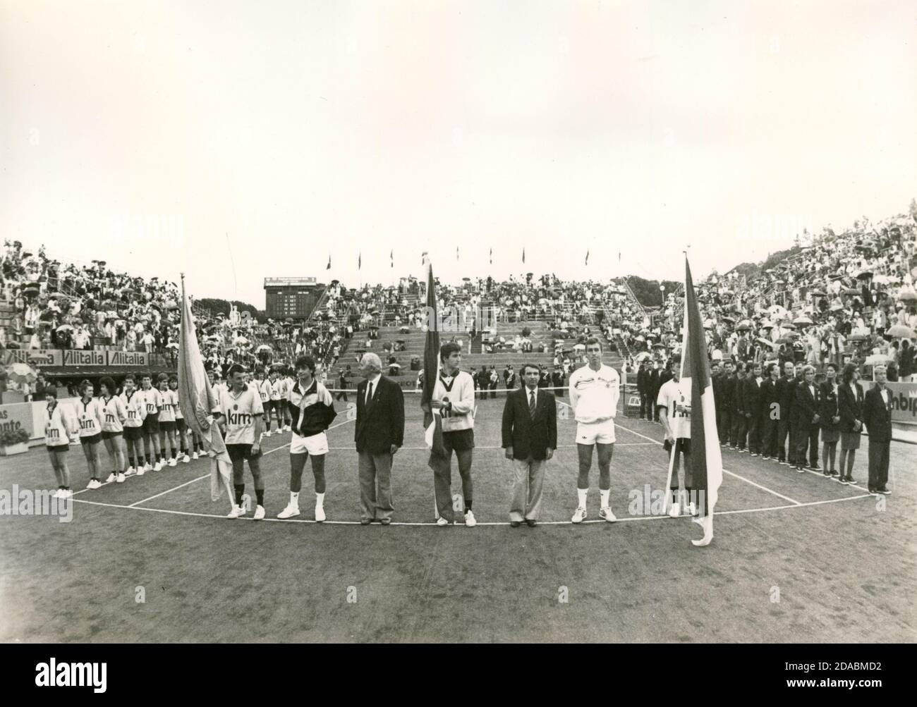 Eröffnungszeremonie des Italian Open Tennis Turniers, Rom, Italien 1988 Stockfoto