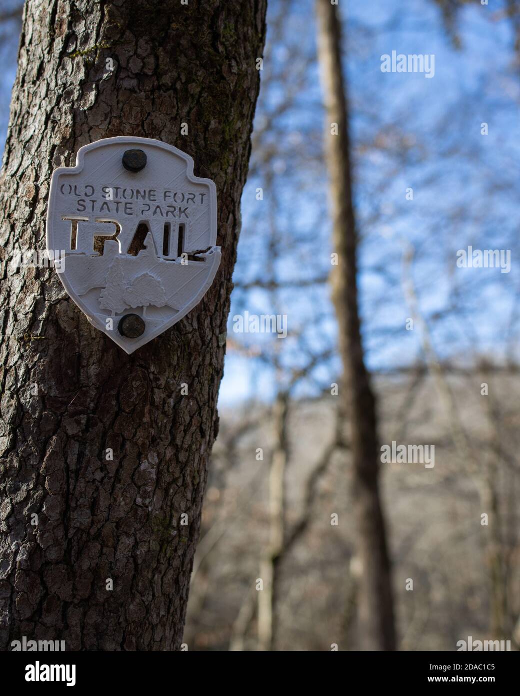 Old Stone Fort State Archaeological Park Trail Stockfoto