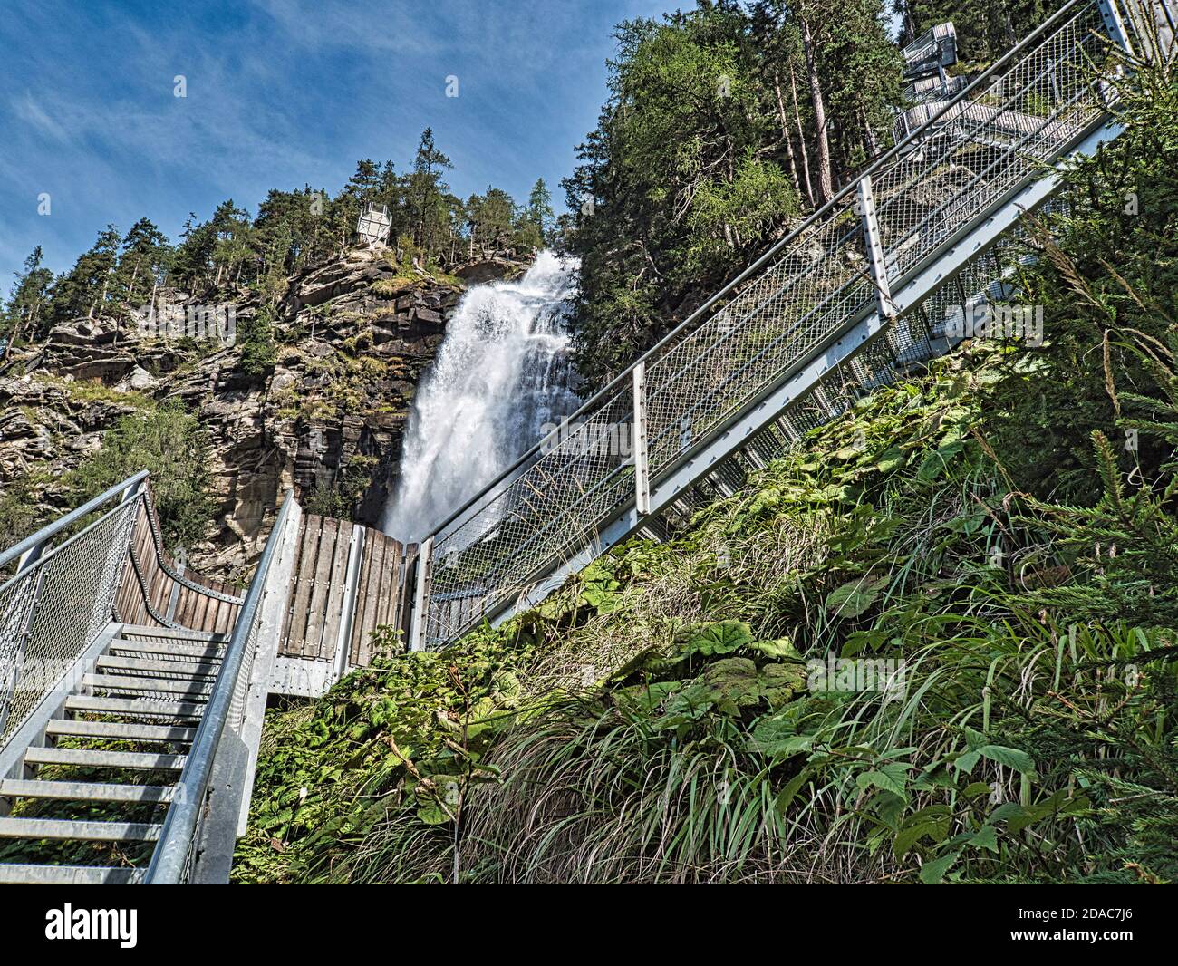 Der Stuibenfall im Ötztal in Tirol Stockfoto