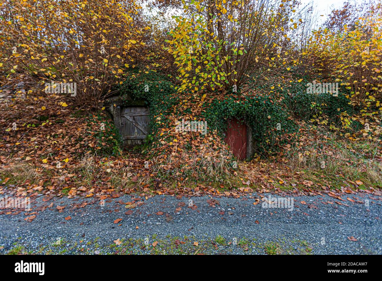 Zoigl-Beer Lagerung im Steinkeller in Falkenberg, Deutschland Stockfoto