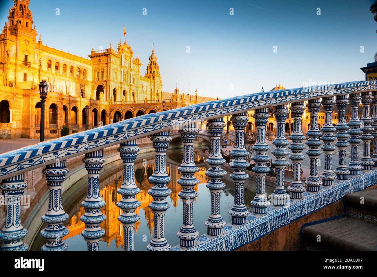 Plaza de España in Sevilla, Spanien. Stockfoto