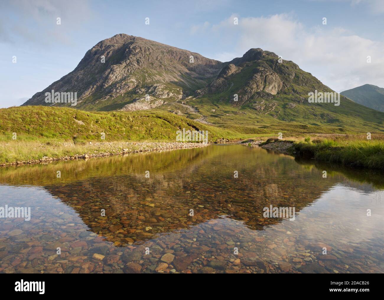 Sonnenuntergang am Buachaille Etive Mor Stockfoto