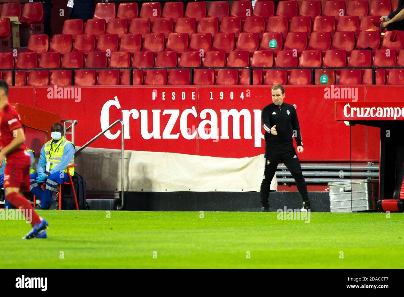 Jagoba Arrasate, Trainer von Osasuna während der spanischen Meisterschaft La Liga Fußballspiel zwischen Sevilla FC und CA Osasuna am 7. November 2020 bei Ra P Stockfoto