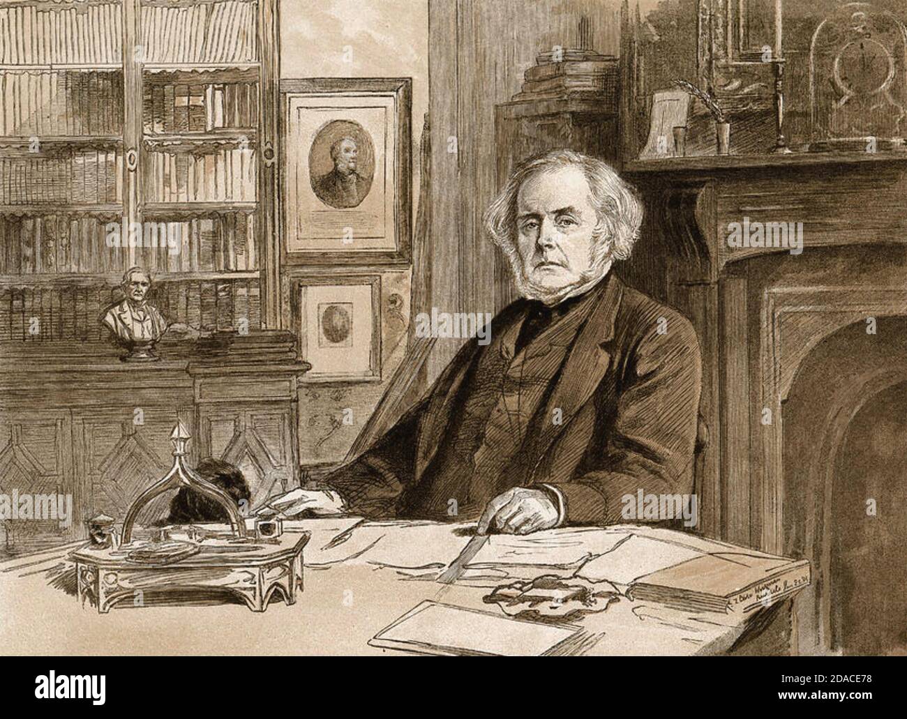 JOHN BRIGHT (1811-1889) britischer radikaler und liberaler Politiker um 1875 Stockfoto
