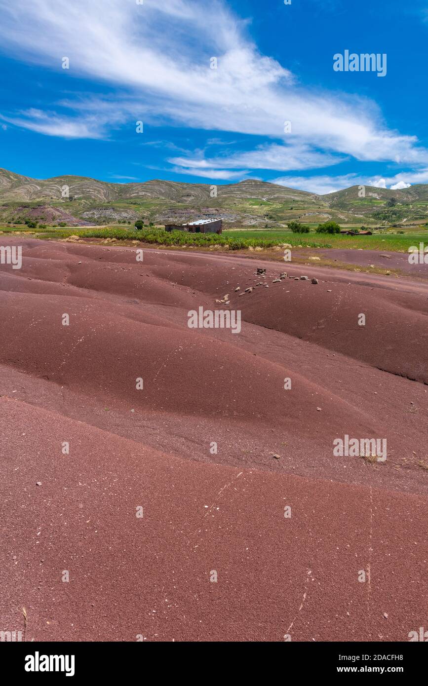Landwirtschaftliche Landschaft in der Region Maragua, Departemento Sucre, Cordillera Central, Anden, Bolivien, Lateinamerika Stockfoto
