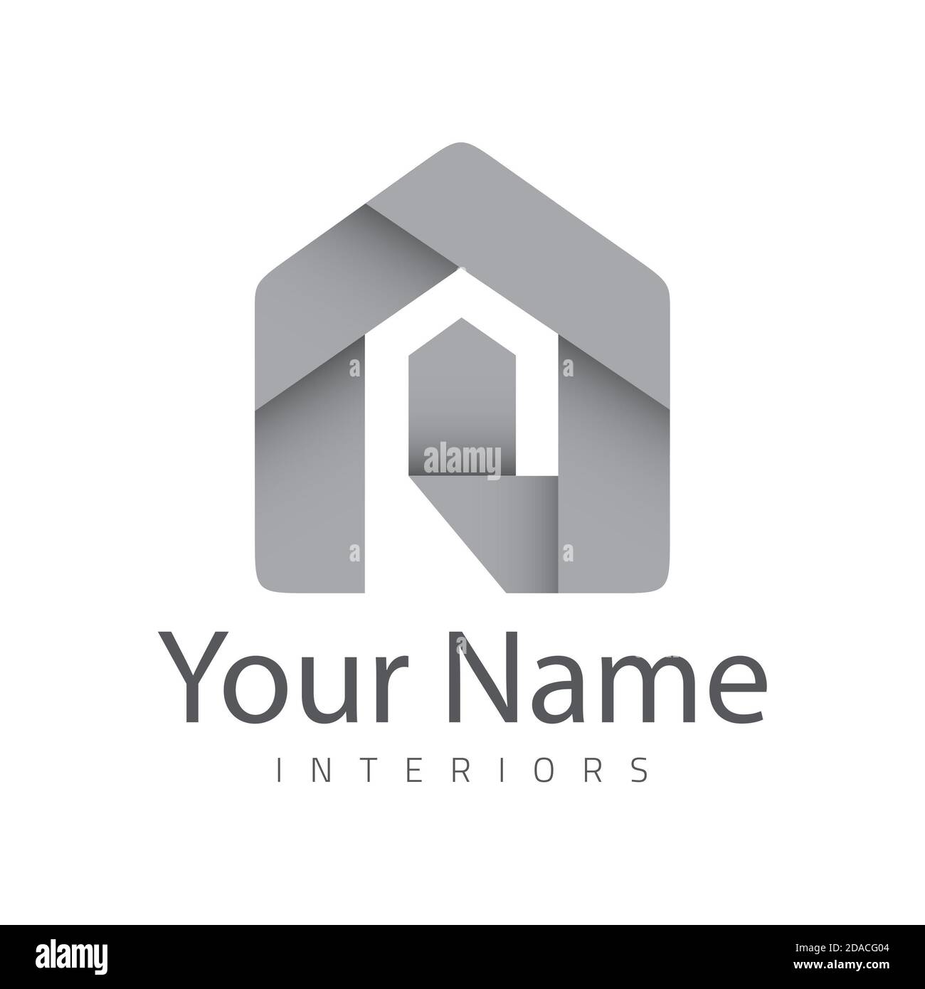Vektordarstellung des grauen Home-Symbols. Stockfoto
