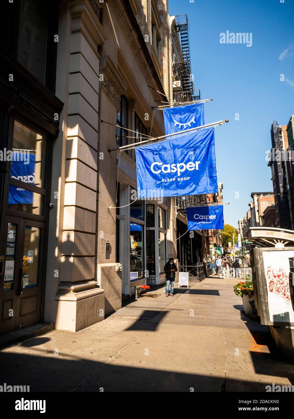 Einer der Online-Einzelhändler Casper Sleep Ziegel-und-Mörtel-Läden, in der Noho Nachbarschaft von New York am Samstag, 31. Oktober 2020. (© Richard B. Levine) Stockfoto