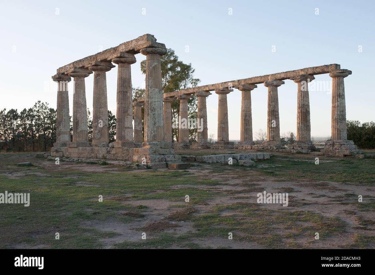 Die Tavole Palatin ('Palatin Tabellen') sind die Überreste eines hexastyle peripteral griechischen Tempel des sechsten Jahrhunderts v. Chr., gewidmet der Göttin Hera. Stockfoto