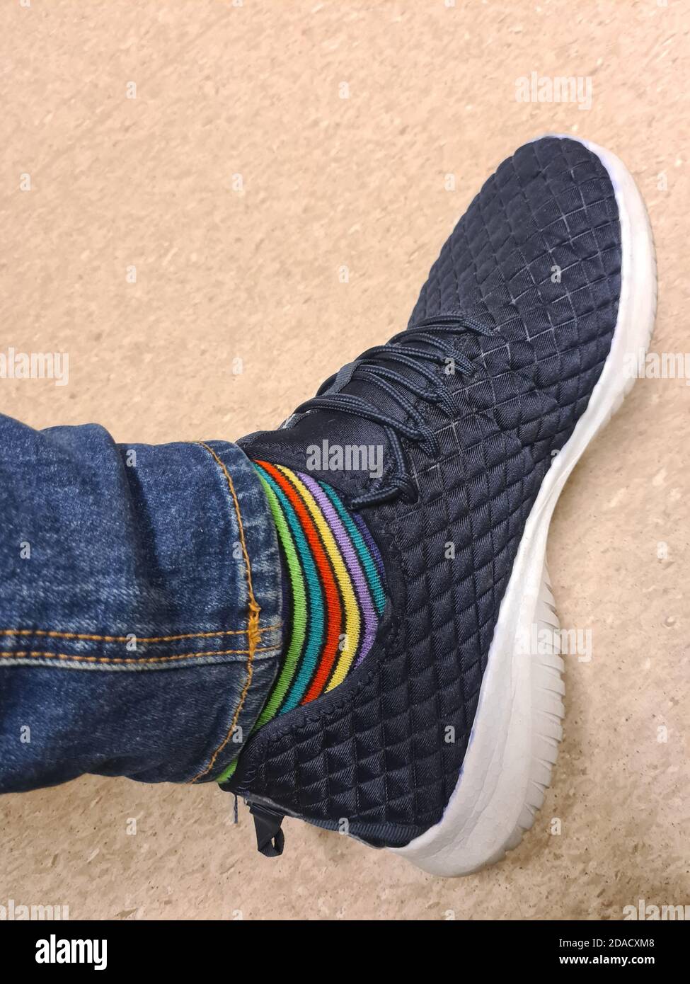Farbige Socken Stockfoto