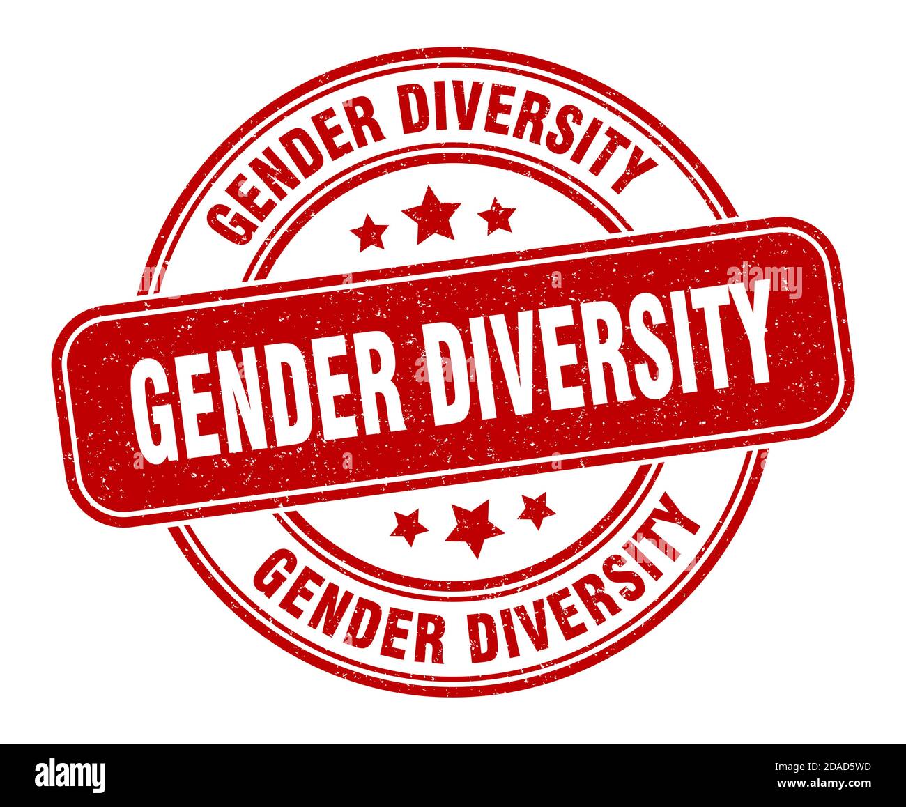 Gender Diversity Stempel. Gender Diversity Zeichen. Rundes Grunge Label Stock Vektor
