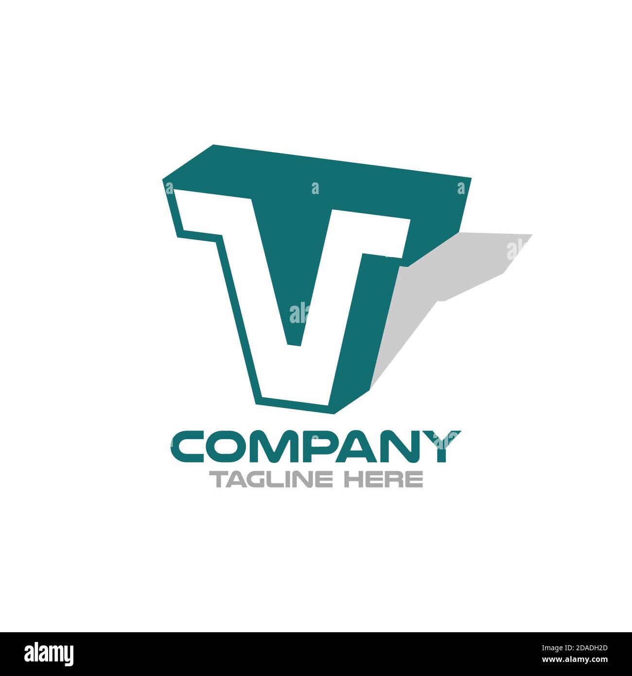 Moderne Buchstaben TV oder VT-Logo.Vektor-Illustration. Stock Vektor