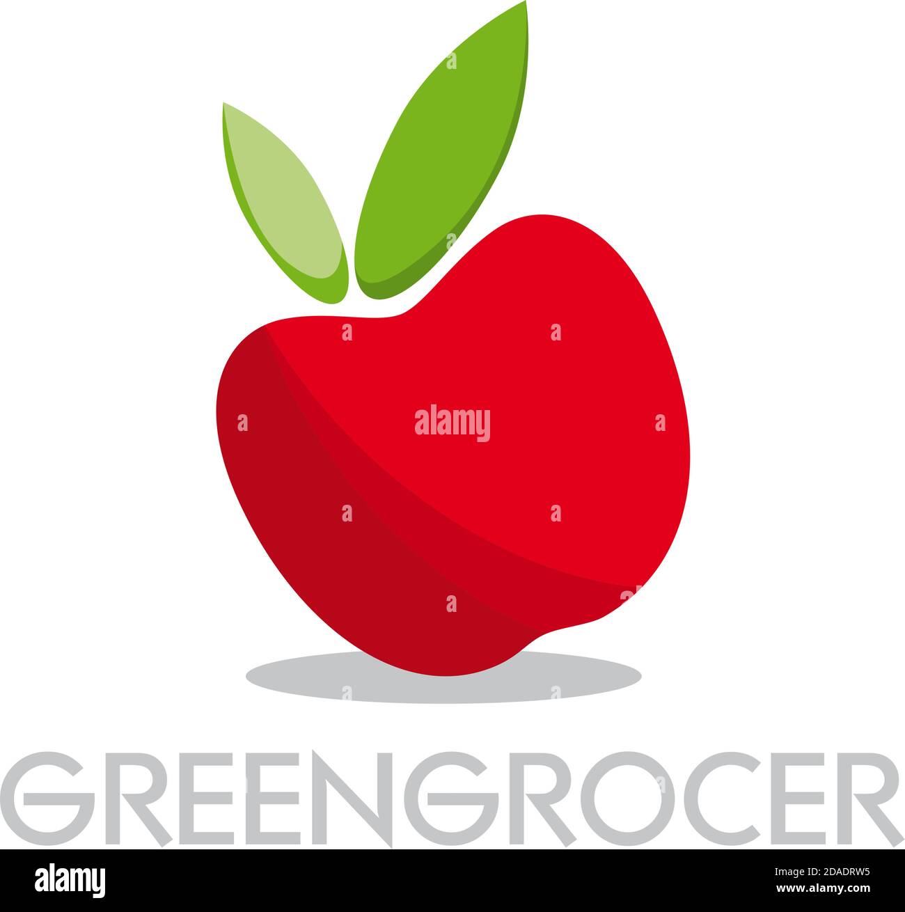 Vektor abstrakt Gemüsehändler. Apfel, in flachem Design Stock Vektor