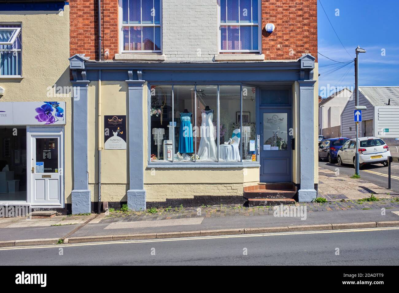 Machen Sie meinen Tag Bridalwear Shop in Rugby, Warwickshire Stockfoto