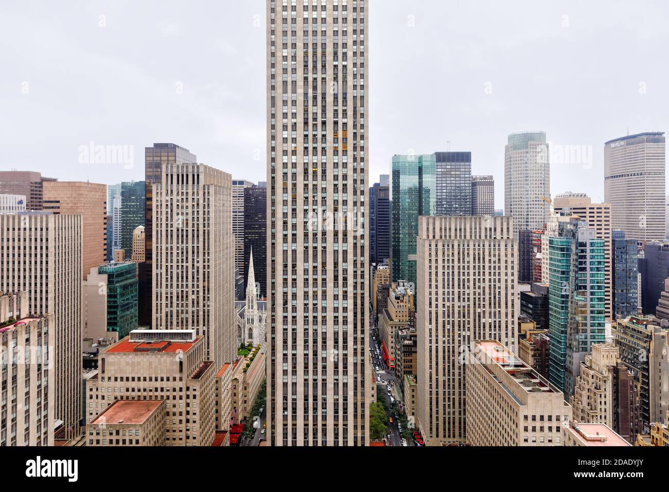 Straßen und Dächer von Manhattan. New York City Manhattan Midtown Stockfoto