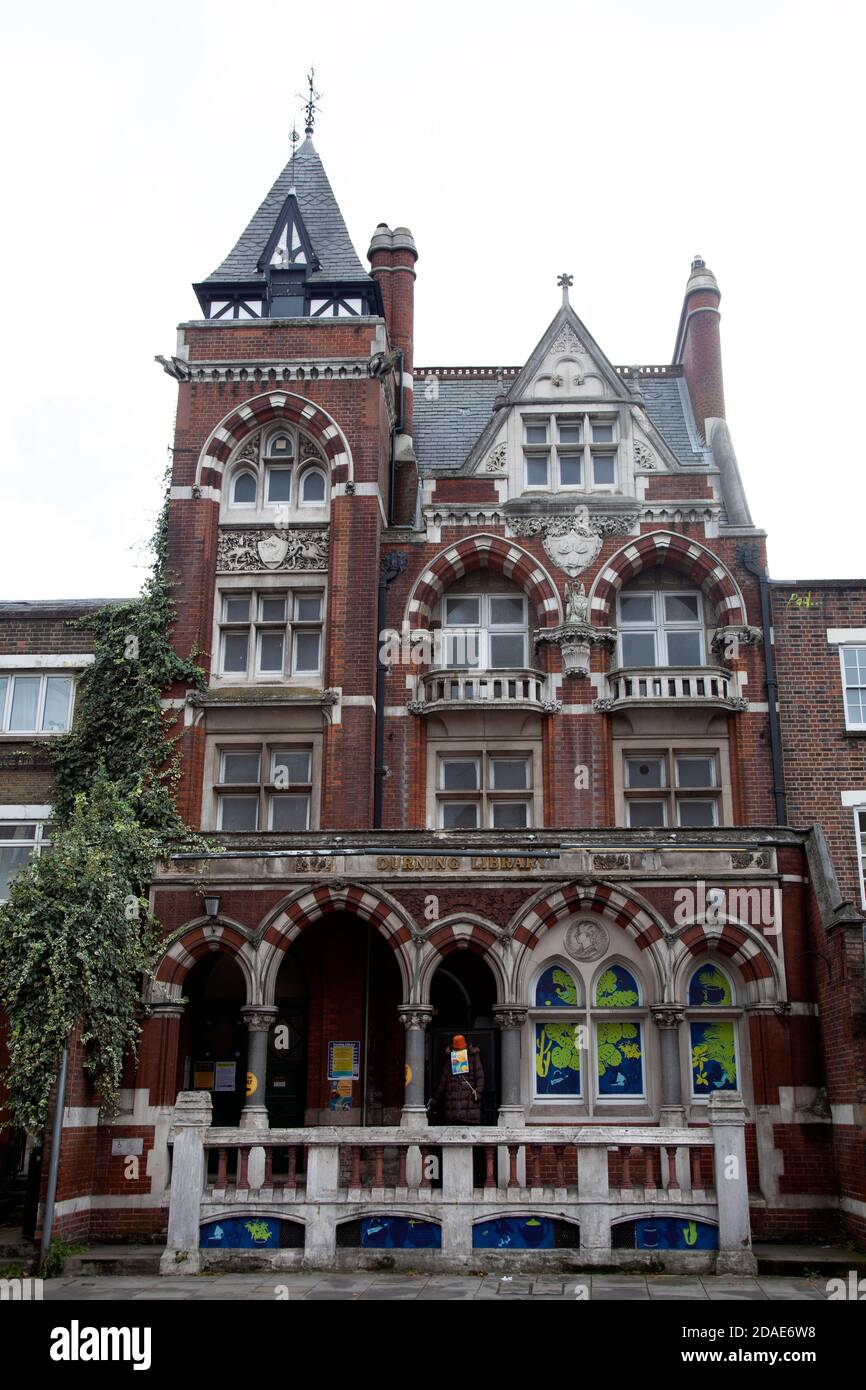 Durning Library an der Kennington Lane in London, Großbritannien Stockfoto