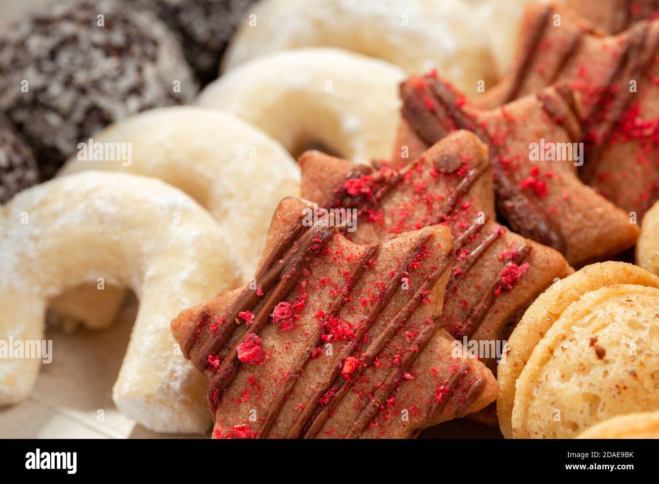 traditionelle tschechische hausgemachte weihnachtsplätzchen Stockfoto