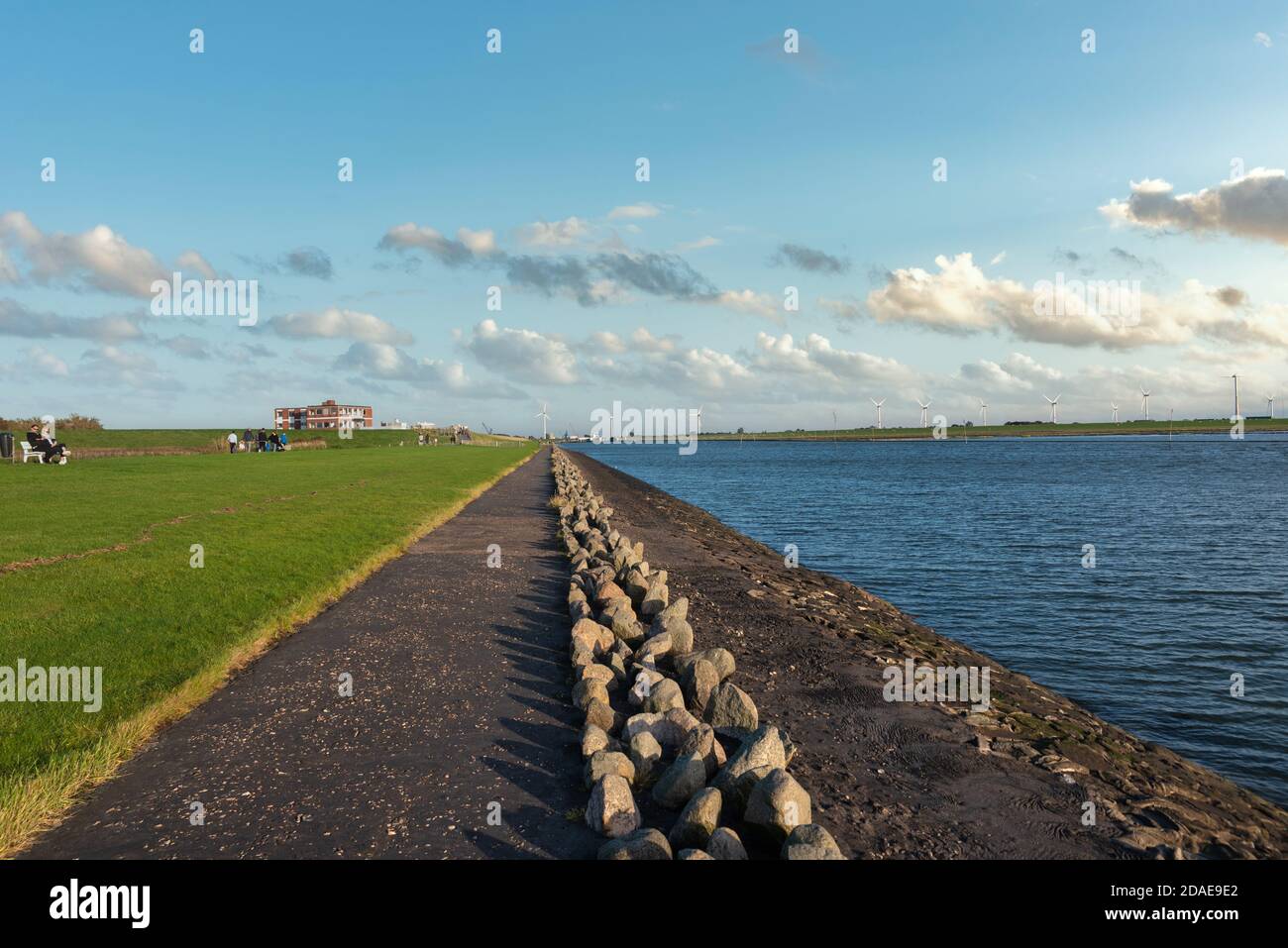 Landschaft an der Husumer Au, Husum, Schleswig-Holstein, Deutschland, Europa Stockfoto