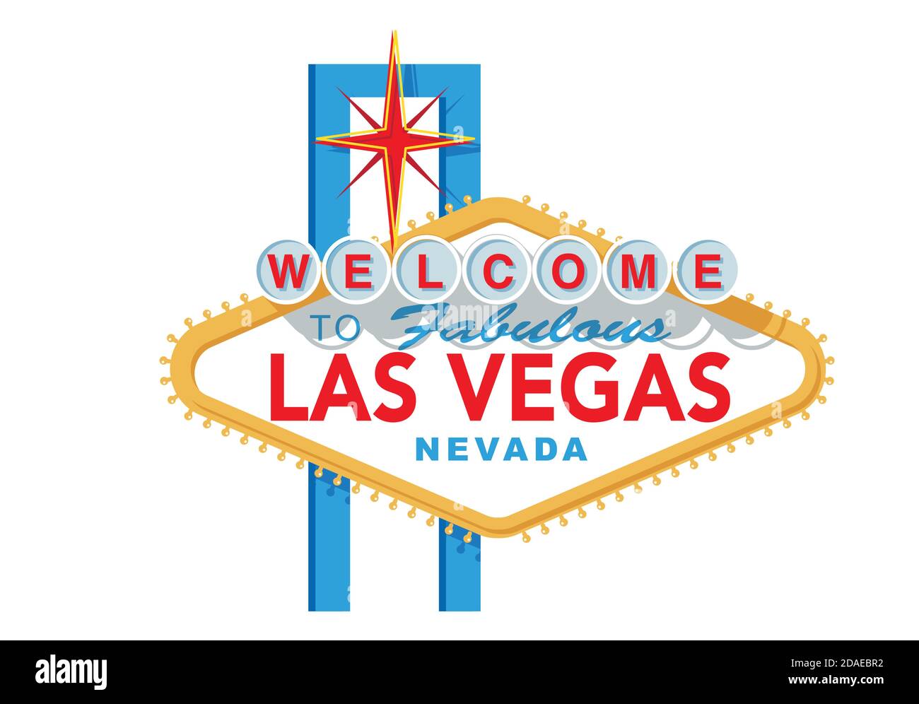 Las Vegas Zeichen Vektor Illustration Stock Vektor