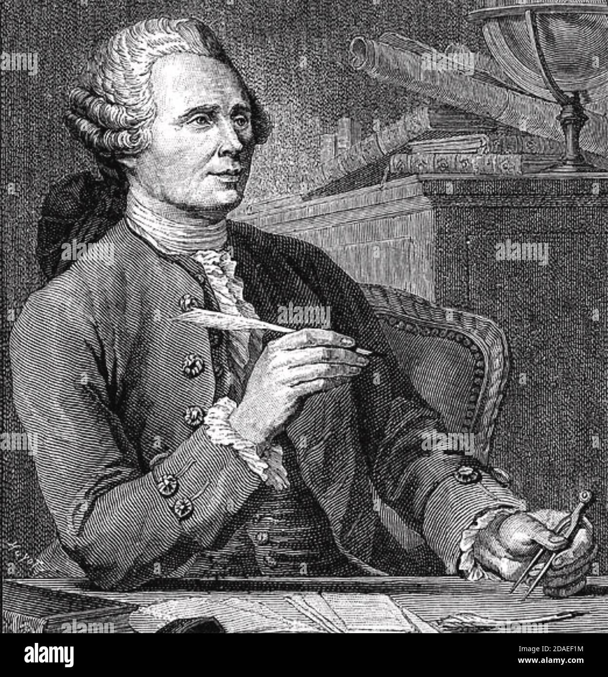 JEAN le ROND d'ALEMBERT (1717-1783) französischer Mathematiker, Physiker und Musiktheoretiker Stockfoto