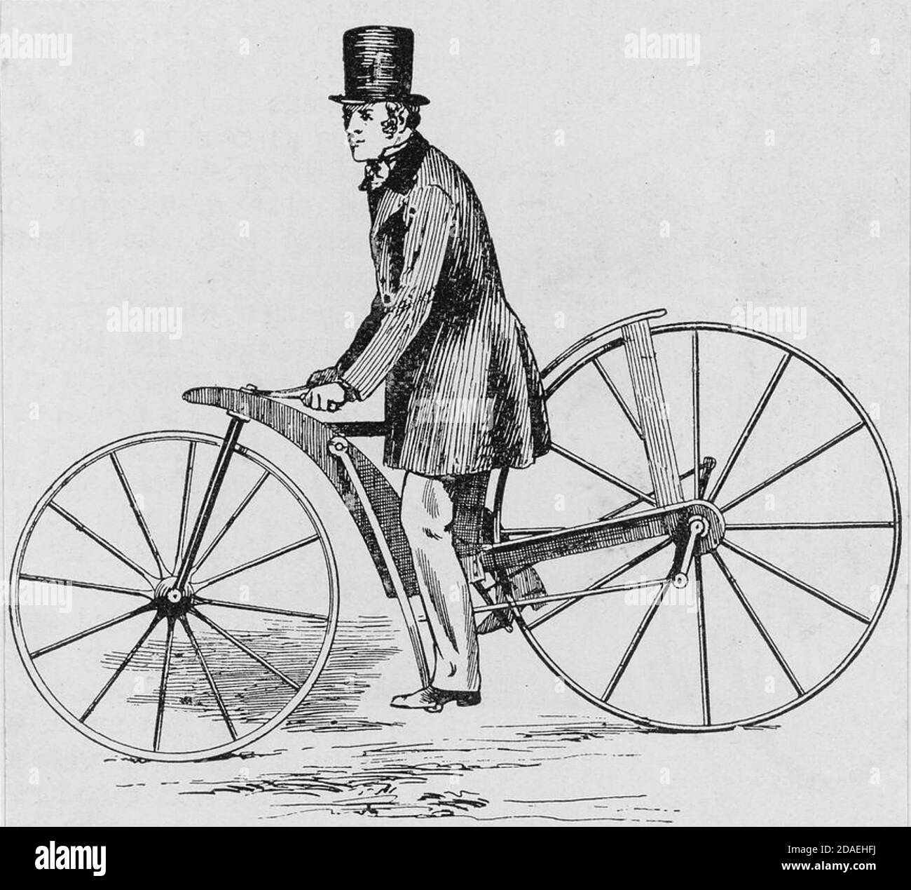 KIRKPATRICK MACMILLAN (1812-1878) Schottischer Schmied, der in der Regel gutgeschrieben wird Die Erfindung des pedalgetriebenen Fahrrads Stockfoto