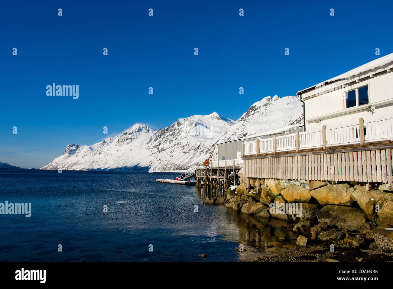 Ersjordbotn in Norwegen. Weit nordnorwegische Landschaft Stockfoto