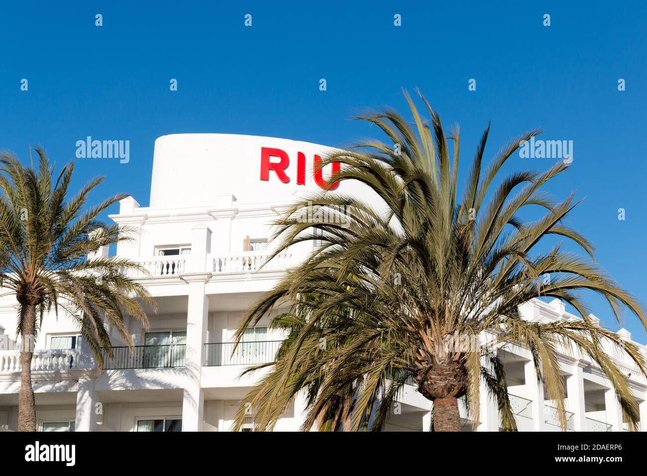 Hotel Riu Palace Maspalomas, ein Luxushotel in Playa del Ingles, Gran Canaria, Spanien. Stockfoto