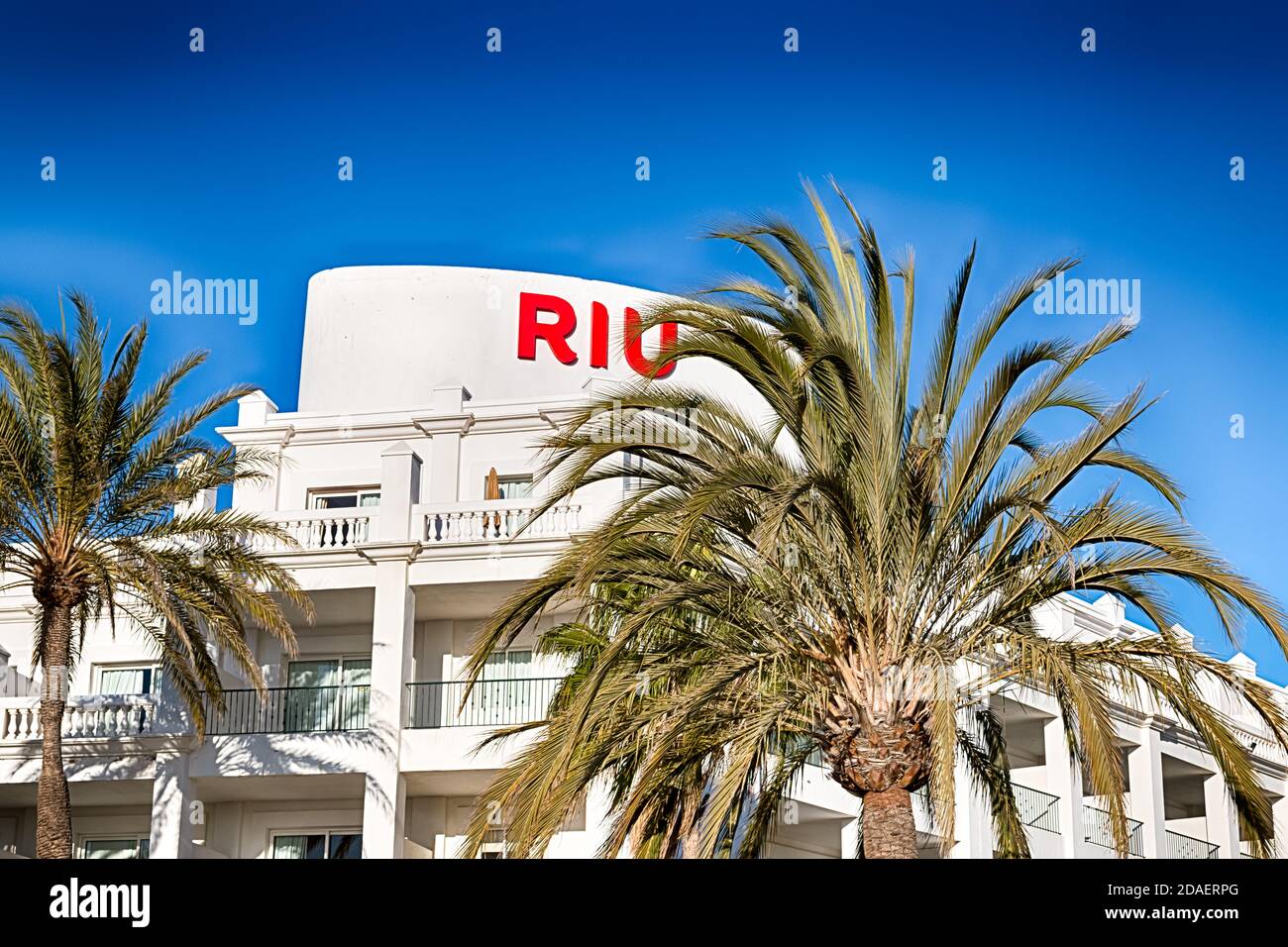 Hotel Riu Palace Maspalomas, ein Luxushotel in Playa del Ingles, Gran Canaria, Spanien. HDR. Stockfoto