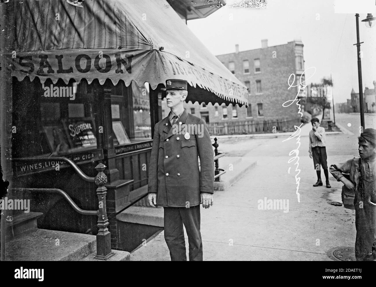 John Sullivan, Feuerwehrmann, dreiviertel Porträt Stockfoto