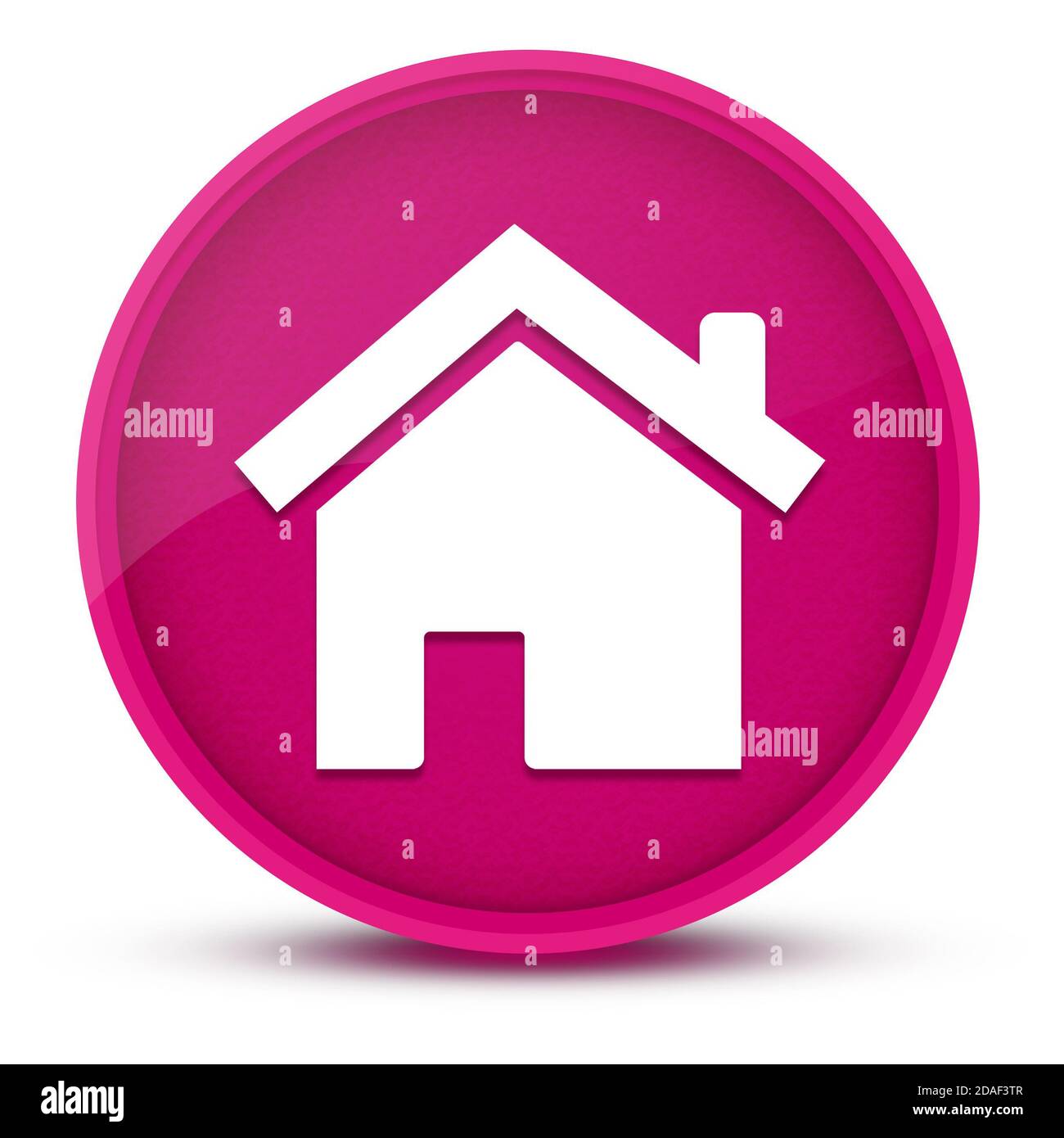 Startseite luxuriöse glänzend rosa runde Knopf abstrakte Illustration Stockfoto