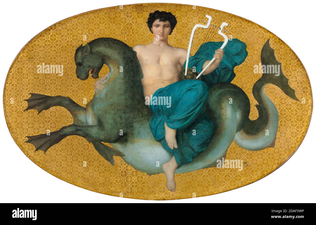 William Adolphe Bouguereau, Arion auf einem Seepferdchen, Gemälde, 1855 Stockfoto