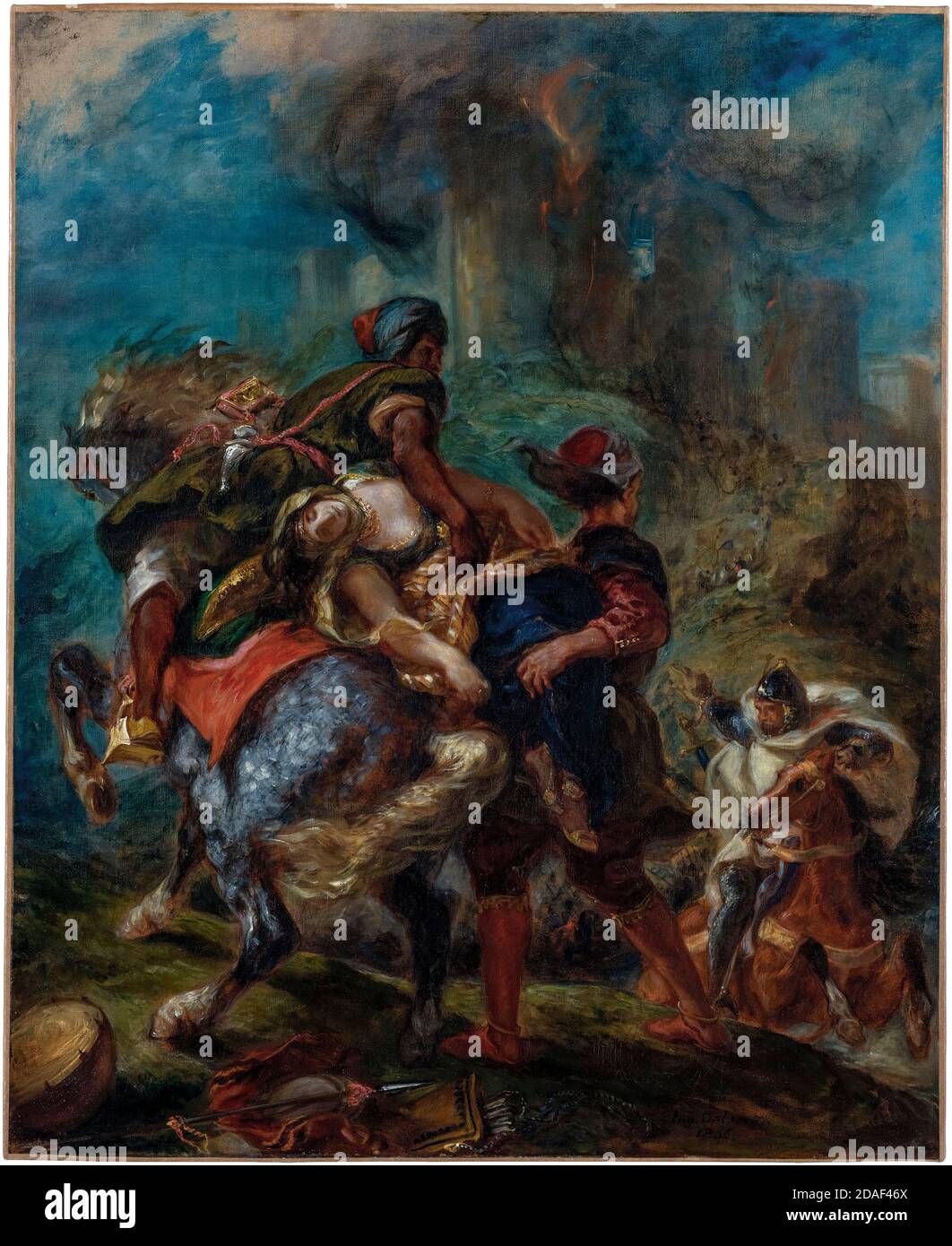 Eugène Delacroix, die Entführung von Rebecca, Malerei, 1846 Stockfoto