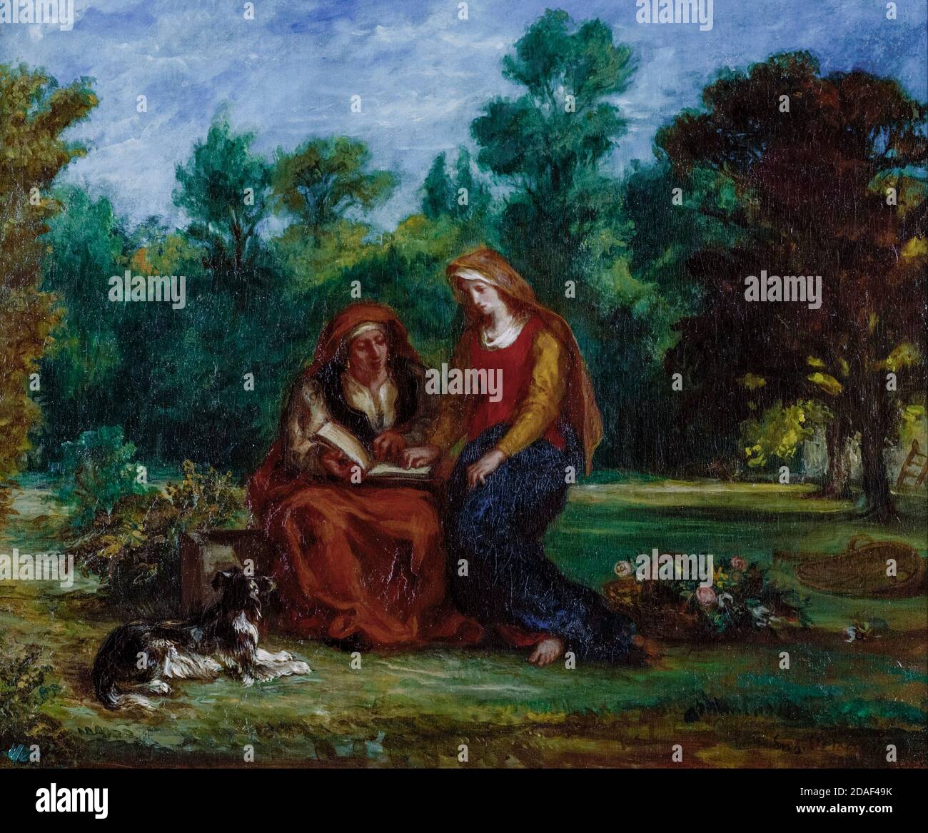 Eugène Delacroix, die Erziehung und Bildung der Jungfrau, Malerei, 1852 Stockfoto