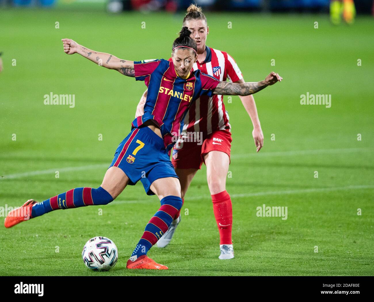 Jenni Hermoso vom FC Barcelona während der Women &#039;s spanische Meisterschaft, la Liga Iberdrola Fußballspiel zwischen FC Barcelona und Atletico de Ma P Stockfoto