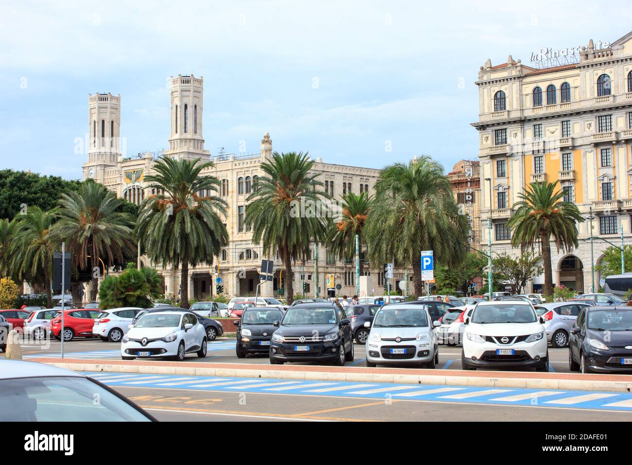 CAGLIARI, SARDINIEN, ITALIEN - 2. SEPTEMBER 2019: Palazzo Civico, das Rathaus von Cagliari Stockfoto