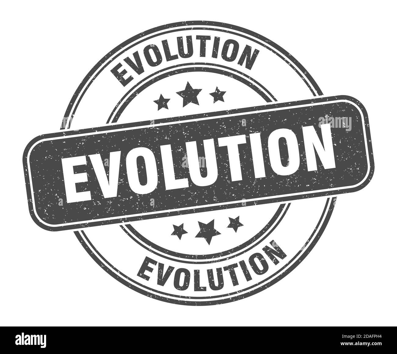 Evolution Stempel. Evolution Zeichen. Rundes Grunge Etikett Stock Vektor