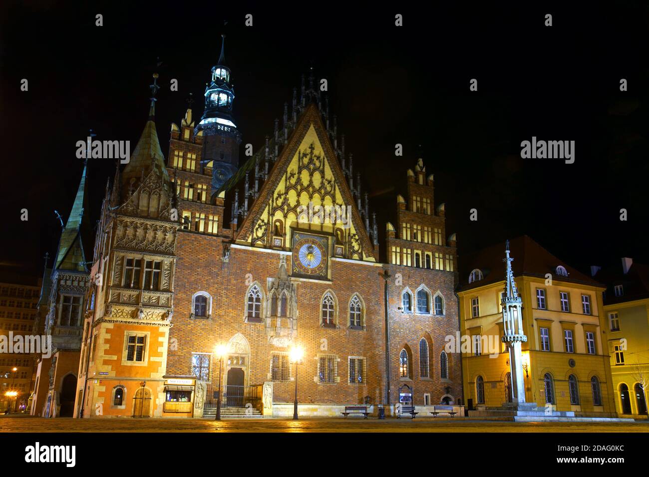Das Alte Rathaus in der Altstadt von Breslau, Polen Stockfoto