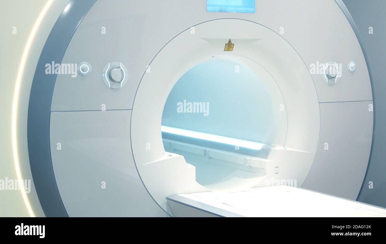 Computertomographie, MRI-Scanner-Maschine Hintergrund. Stockfoto