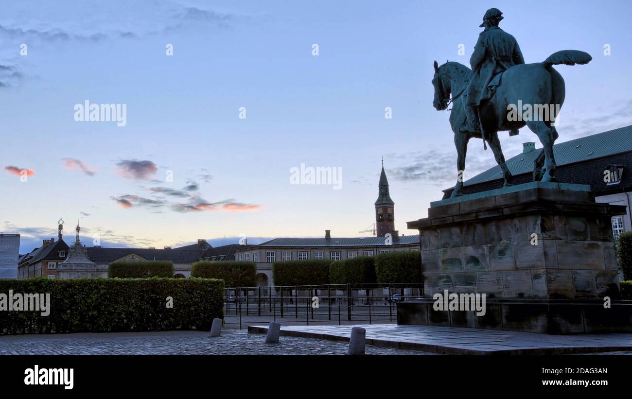 Statue des Königs Christian IX. In Kopenhagen, Dänemark Stockfoto