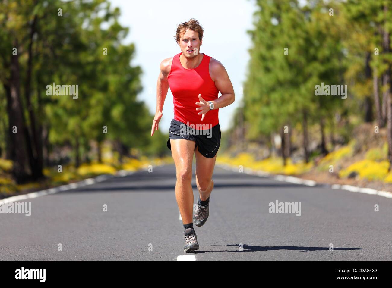 Running Fitness Sport Mann Stockfoto