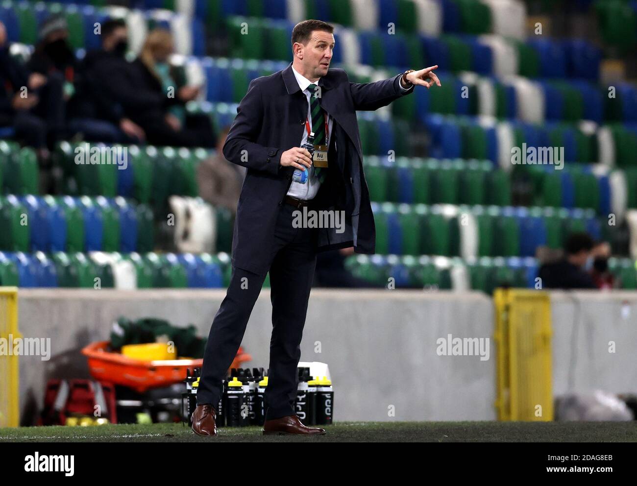 Nordirland-Manager Ian Baraclough während des UEFA Euro 2020 Play-off Finals Spiel im Windsor Park, Belfast. Stockfoto