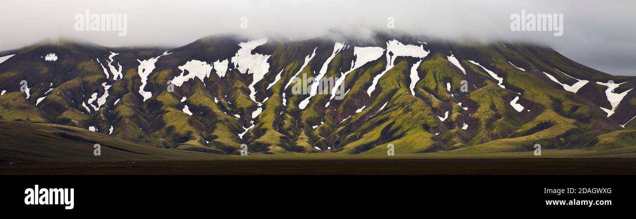 Landschaft am Landmannaleid, Island, Fjallabak Nationalpark Stockfoto